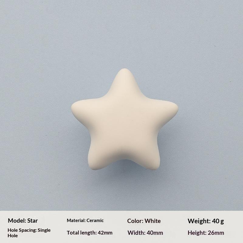 Maniglia per Armadio in Ceramica Carina a Forma di Stella Luna Nuvola Pomello Colorato per Cassetto per Armadio Mobile Decorazione