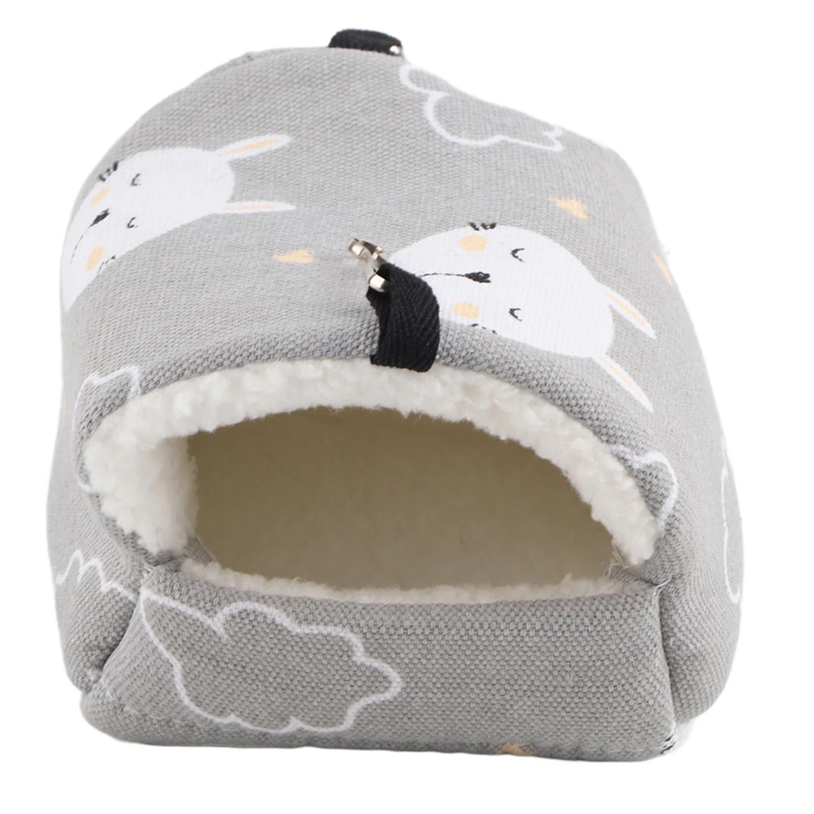 

14*12cm Durable Pet Canvas Hanging Bed Hammock For Rat Hamster Squirrel Parrot(Gray Rabbit) серый