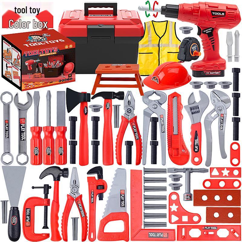 Children's Toolbox Set with Electric Drill and Screwdriver Repair Toys