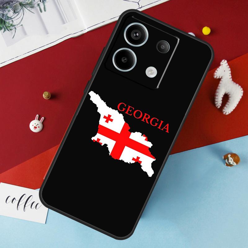 Georgia Grunge Flag Case For Xiaomi Redmi Note 13 Pro 14 12 11 10 15 Pro Plus Redmi 10C 12C 13C 14C 15C 15 Cover