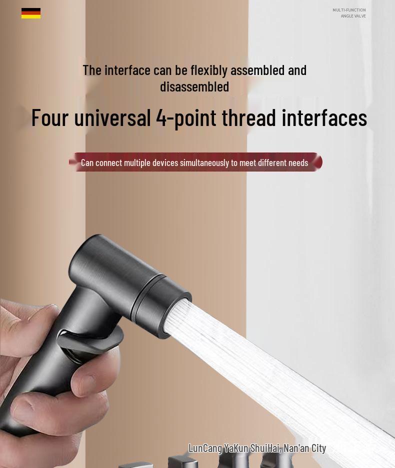 Multi-Way Water Valve Splitter for Washing Machines and Faucets