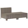 2 Piece Garden Lounge Set with Cushions Gray Poly Rattan