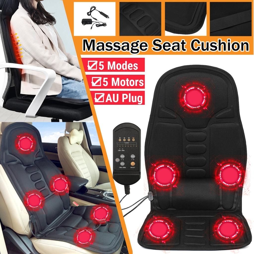 

DC 12V 5 режимов Электрическая вибрирующая автомобильная массажная накладка на кресло Портативная массажная накладка для дома Инфракрасный подогрев Вибрационный массажер для спины