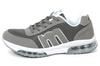 Mozu Sneakers with Air Cushion Sole and Size 23cm Women's Low-Top Mesh, Gray,
