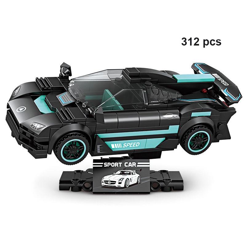 Technical Speed MOC Car City Super Rally Car Building Blocks Bricks Ornament Retro VintageToys For Kids Adults Birthday Gifts