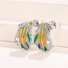 Classic Female Earring  Silver Needle Fairy Feather Leaves Drip Oil Small Earrings for Women Fashion Statement Bijoux