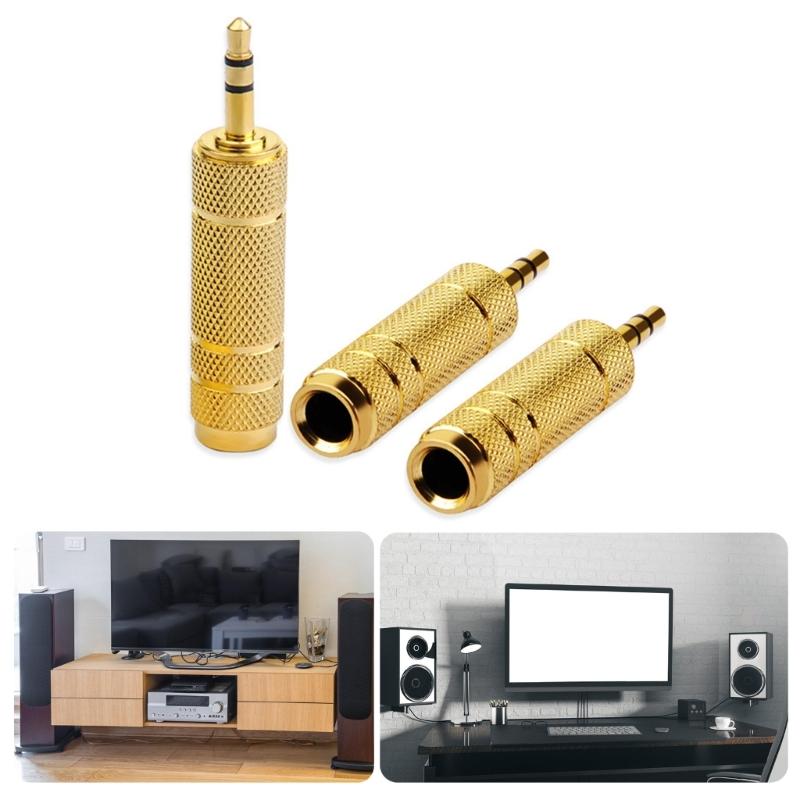 1pc/3pcs Stereo Audios Adapter 1/8 To 1/4 Audios Converters for Player Headphones and Musical Instrument Accessory