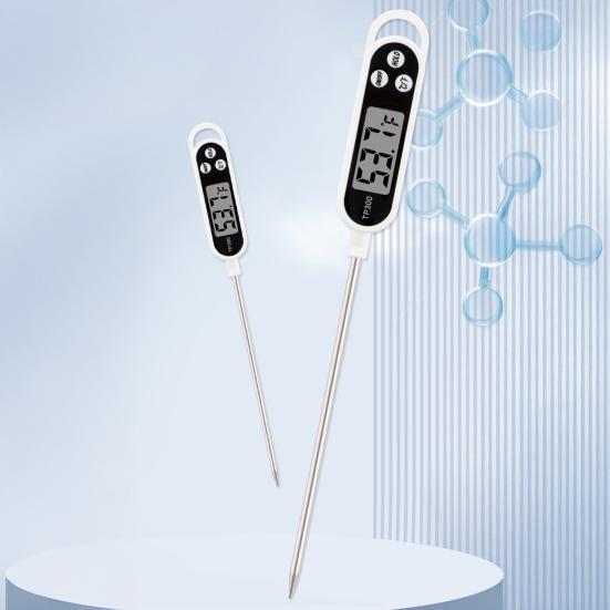 Temperature Detector 304 Stainless Steel Probe Fast Accurate Food Thermometer Digital Display Dual Celsius