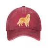 Elegante Golden Retriever Papiercut P Neue Vintage Gewaschene Baumwolle Baseballkappe Sonnenhüte