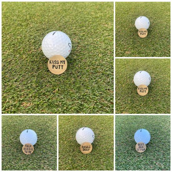 Legierung Golfballmarker Lustige Worte Mini Gute Zähigkeit Golfhut-Marker für den Golfplatz