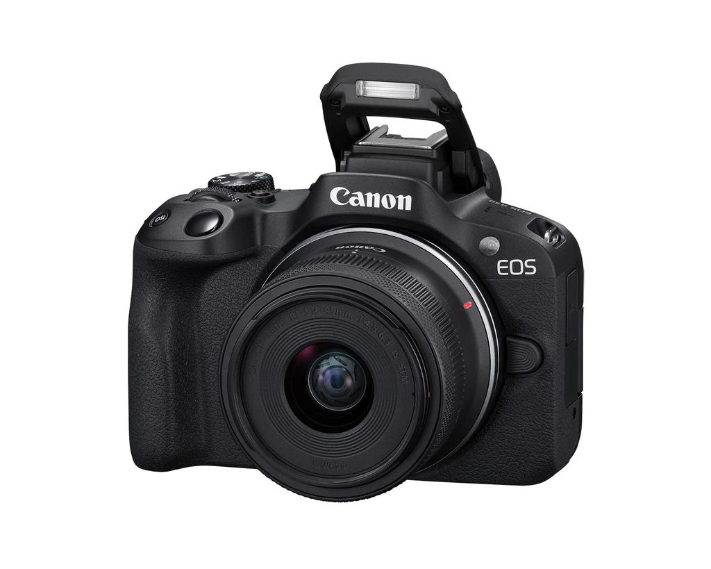 Canon EOS R50 (Black) Mirrorless Camera with RF-S18-45mm F4.5-6.3 STM Lens (Renewed)