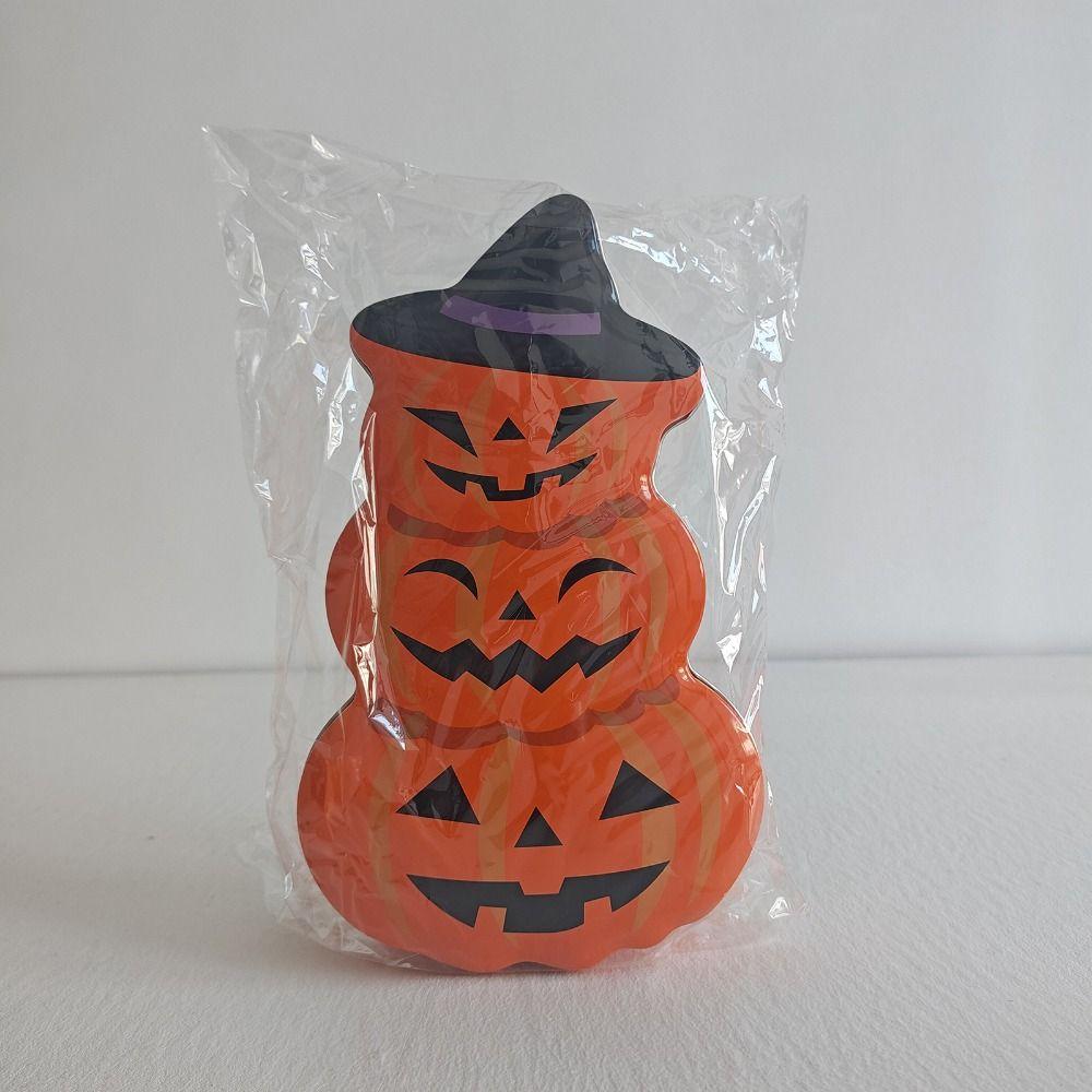 Cartoon Halloween Pumpkin Face Tinplate Box Pumpkin Shape Pumpkin Face Cookie Box Candy Storage