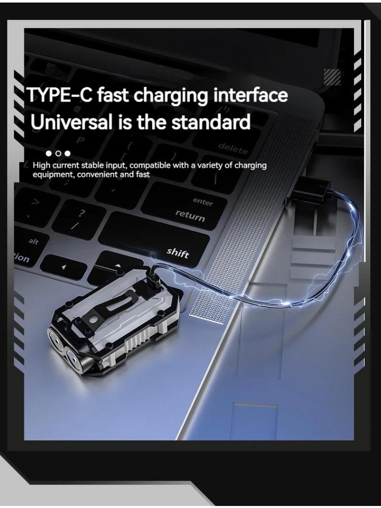 Powerful Pocket Torch aluminum alloy Magnetic Flashlight Super Bright LED Multifunctional COB LED EDC Mini Keychain Flashlight