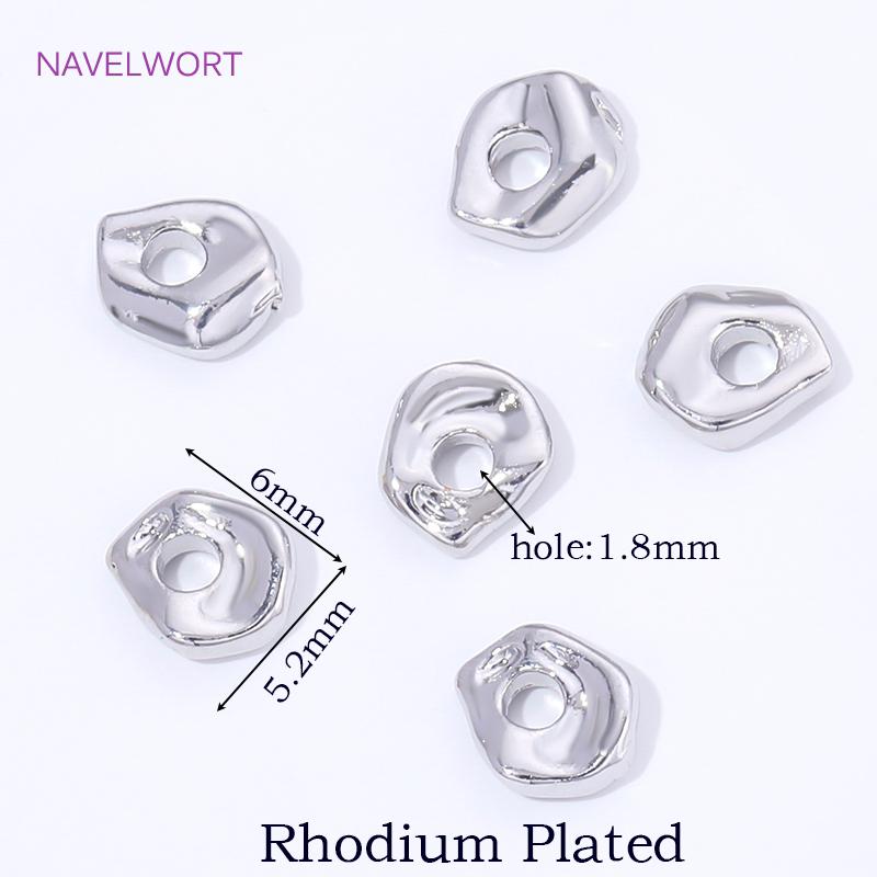 

18K Gold Plated Flat Spacer Beads For Jewelry Making,Separators For Beads,DIY Bracelet Making Supplies,Accessories For Beads 10 Pieces