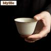 2pc/lot Congealed Fat Teacup Antique Tea Bowl Single Cups Tea-tasting Personal Cup Jianzhan Master Cups Teaware Collection 70ml