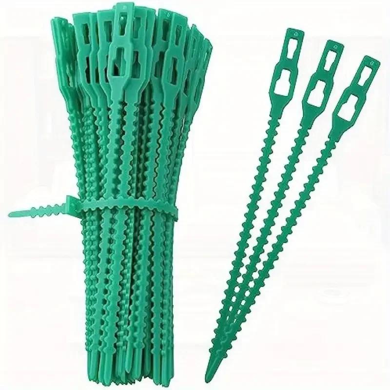 Reusable Garden Cable Ties Plant Vine Tree Shrubs Support Fastener Locking Nylon Adjustable Zipper Cables Ties Organizer Tools
