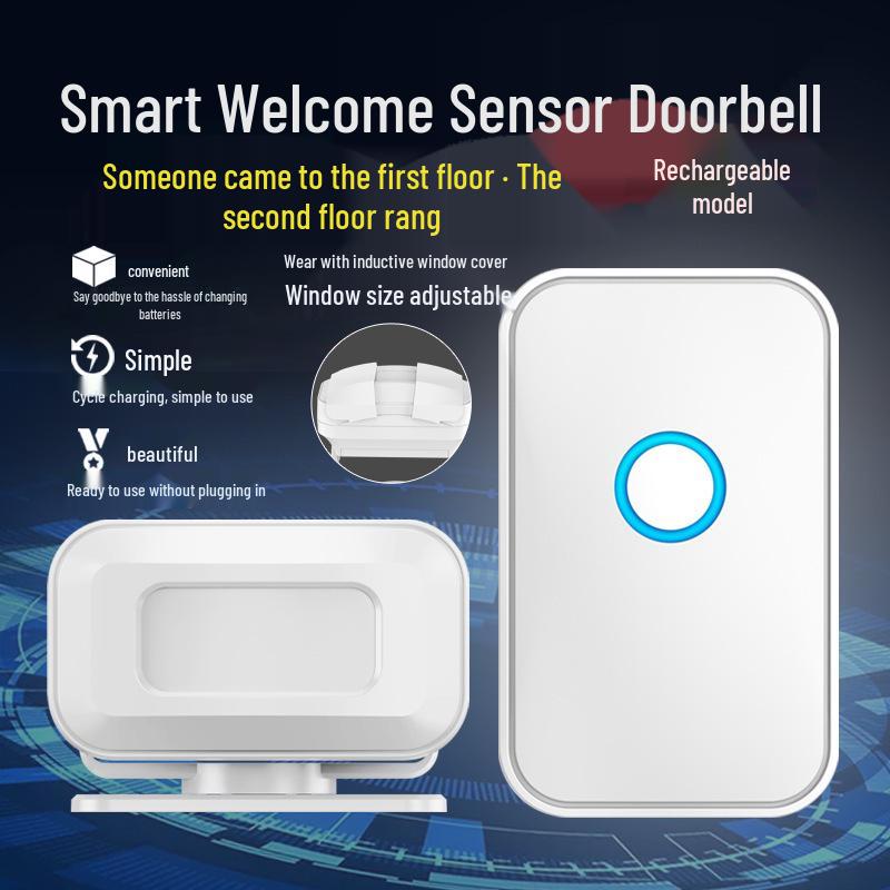 Welcome To the Sensor Entry Shop: Voice Prompt Greeter and Charging Split Doorbell Device.