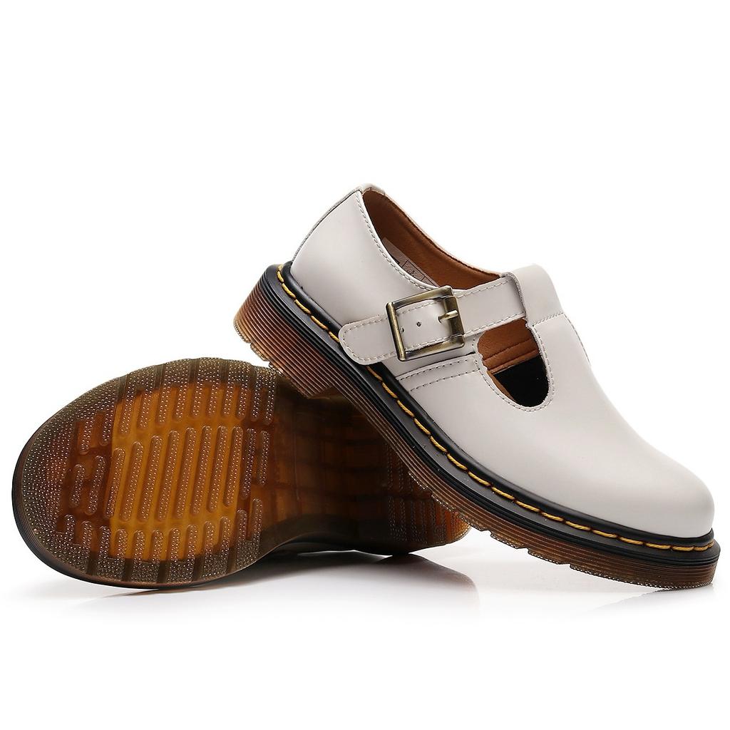 Neue T-Riemen Mary Jane Schuhe echtes Leder, niedrig geschnittene kleine Lederschuhe Damen britische Mode Student Freizeitschuhe