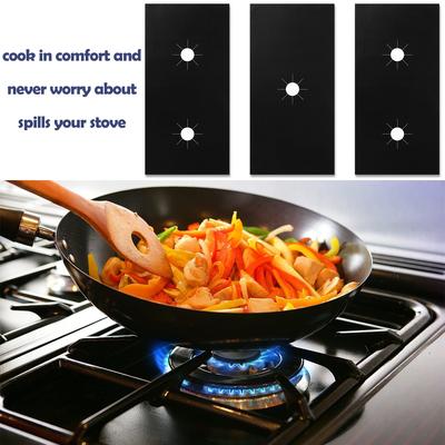 Universella Gasspis Skydd Återanvändbara Gasspis Brännarskydd 5 Krokar Non-Stick Värmebeständigt Spishäll Gasskydd för Hemmet