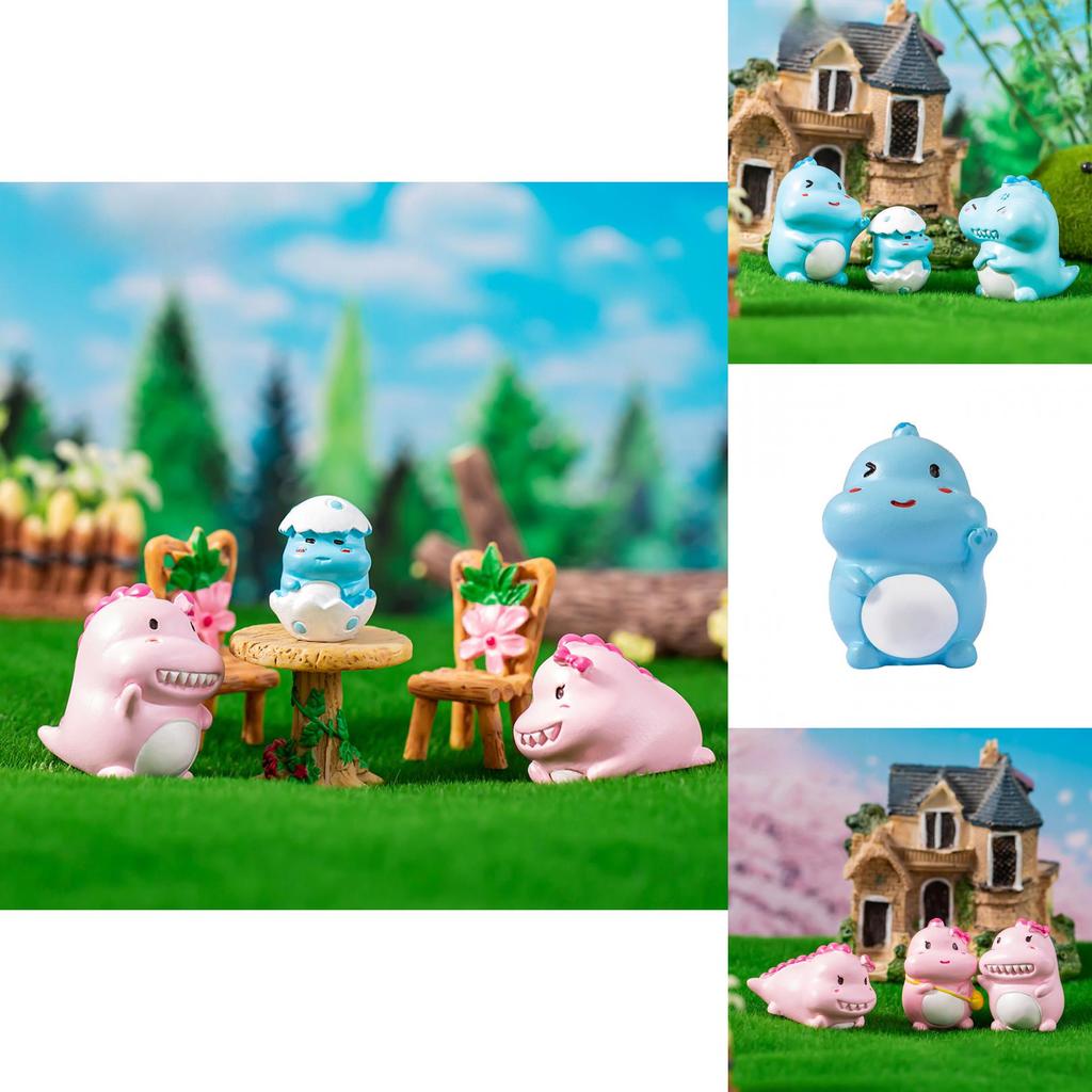 Delightful Resin Dinosaur Desk Decoration Fun Cartoon Animal Figurine