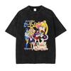 Sailor Moon Inner Senshi Vintage Washed Oversized T-Shirt | 90s Anime Streetwear Tee