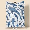 Ocean Blue Whale Shark Flannel Blanket Soft and Comfortable Design for Home Use Blankets