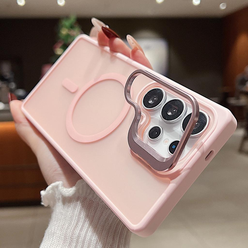 Suitable for Samsung S25Ultra Magnetic Phone Case S25Plus Skin Skin Scrubbed S24FE Lens Bracket Protection Case