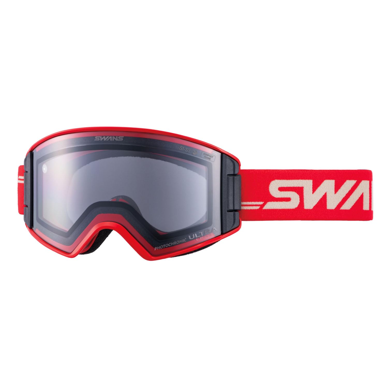 

Swans OUTBACK COMPACT Snow Made in Ultra Silver Mirror x Ultra Light Gray UV and Juniors Goggles, Japan, Anti-Fog, Photochromic, Mirror, OC-MDH-CU-LG