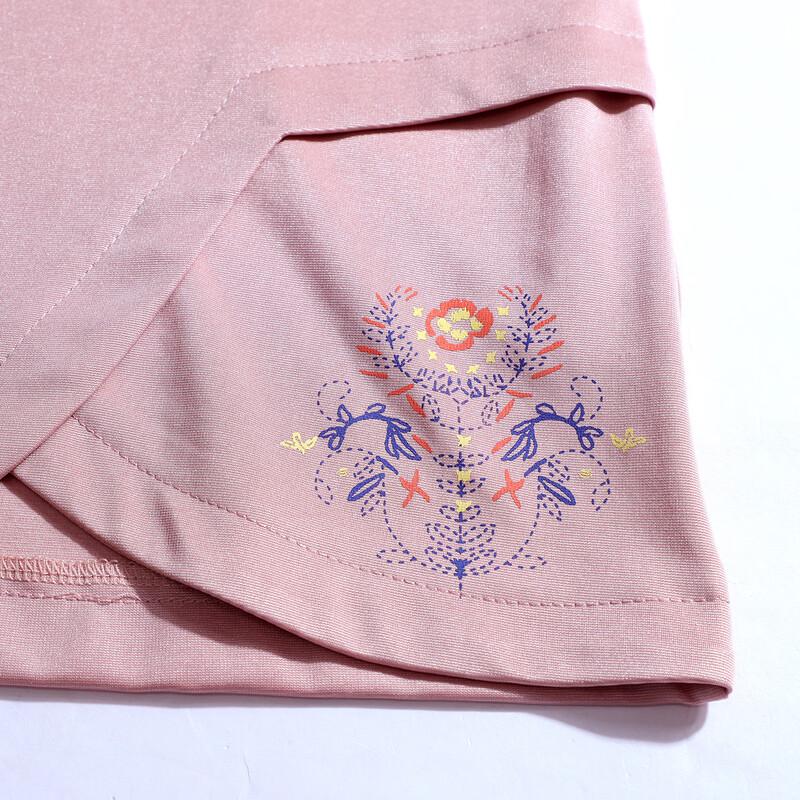 Pastel Women's Floral Embroidered Casual Short-Sleeve T-Shirt