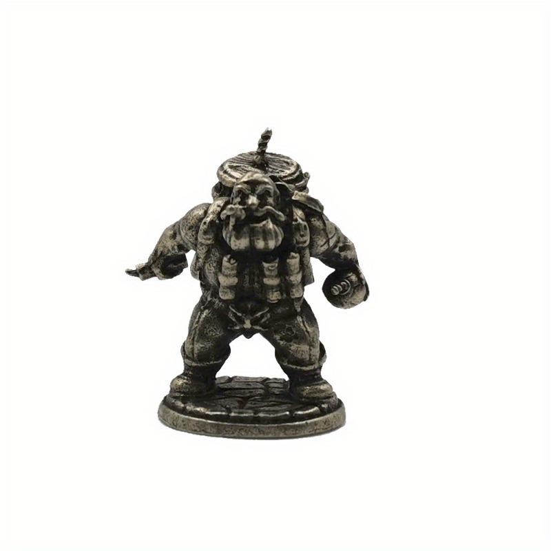 1PC Dwarf Soldiers Models Toy Figurines Miniatures Metal Copper Mens Gifts Desktop Ornaments Decorations Crafts