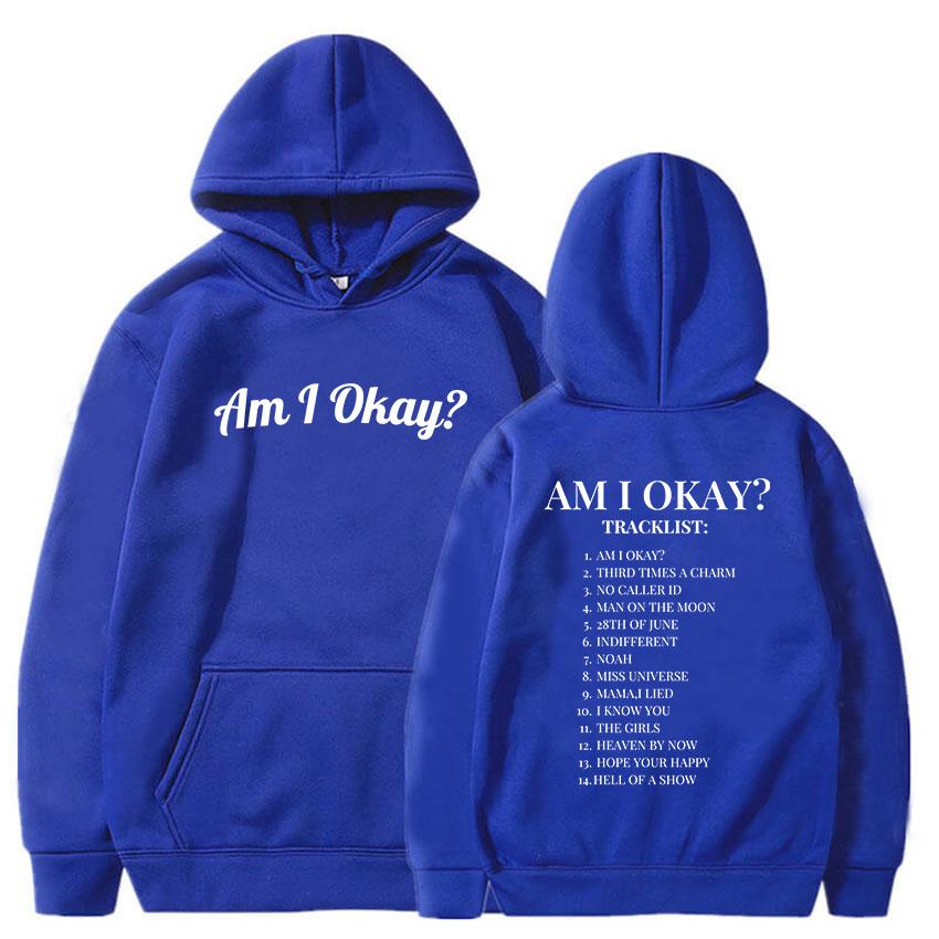 Am I Okay Album Grafik-Hoodies Megan Moroney Kleidung Langarm Winter Warme Sweatshirts Moletom Unisex Streetwear Print Hoodie