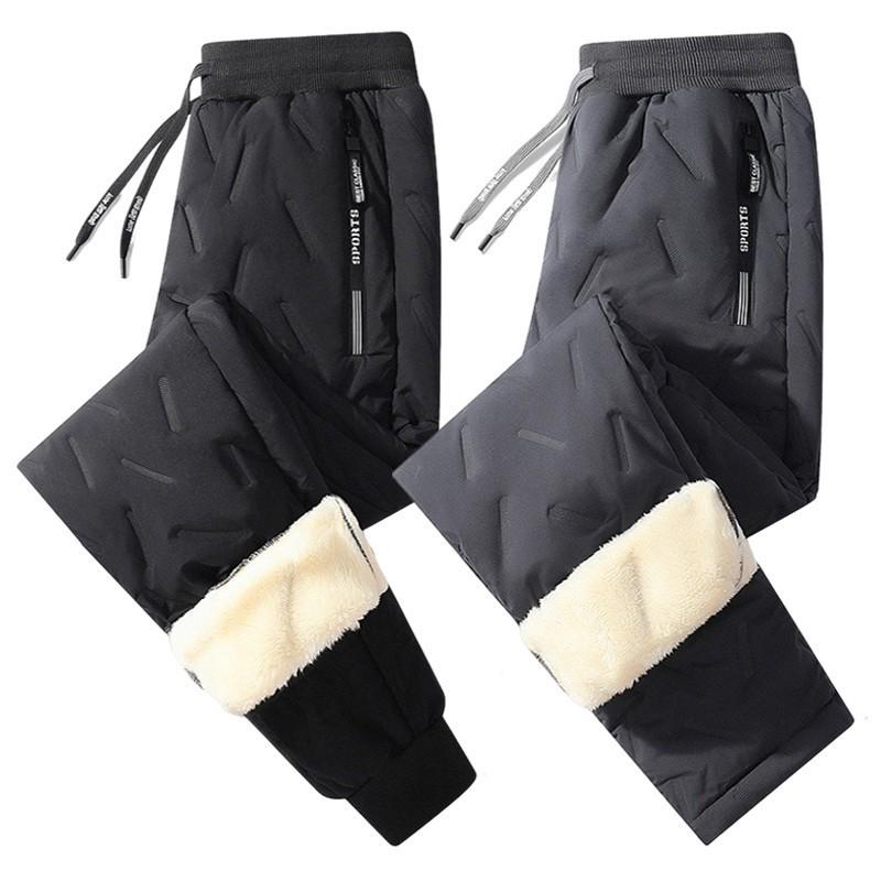 Men's Waterproof Winter Down Plush Pants