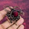 Red Fire Labradorite Gemstone Pendant Handmade Copper Wire Wrapped Rabbit Jewelry