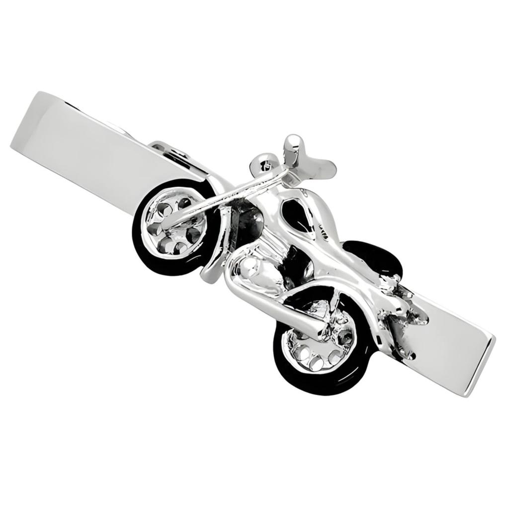 Silver Motorcycle Tie ClipTie Bar Tie Pin N02631