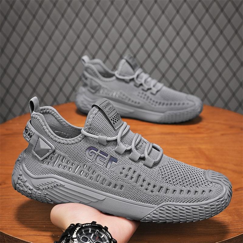 

Мужские летние удобные спортивные кроссовки Vance Coconut для студентов и мальчиков, мужские летающие тканые дышащие повседневные трендовые кроссовки для спортзала на мягкой подошве 44 серый