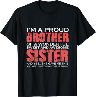 Drôle pour Frère de la Grande Sœur Vêtements Anniversaire T-Shirt