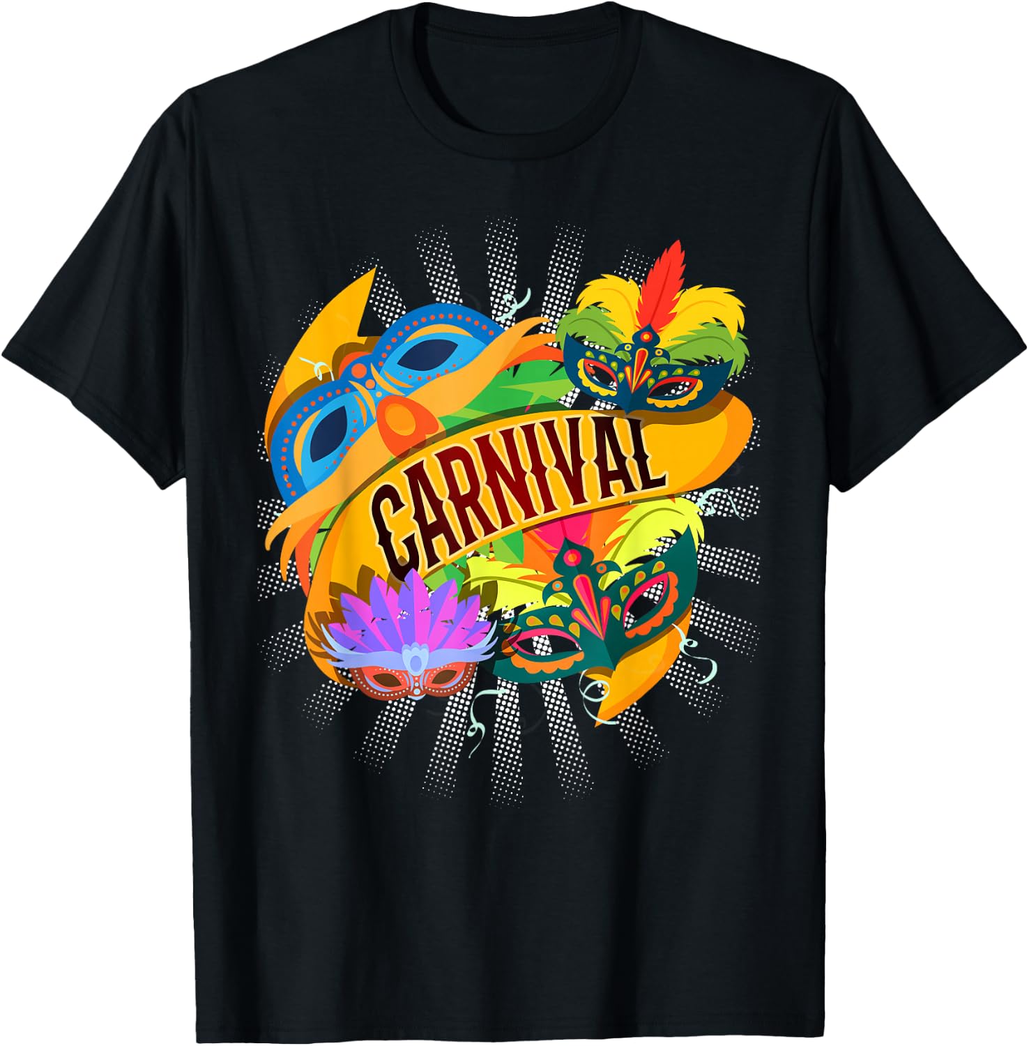 Colorful Carnival Mask Circus Funny Gift T-Shirt Unisex T-Shirt XXXXL