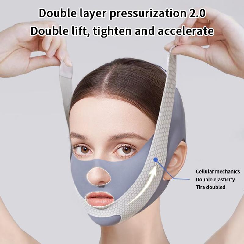 Bandage amincissant pour le visage, sculptant le visage en V et réduisant le double menton, bande liftante anti-rides pour raffermir et prendre soin de la peau