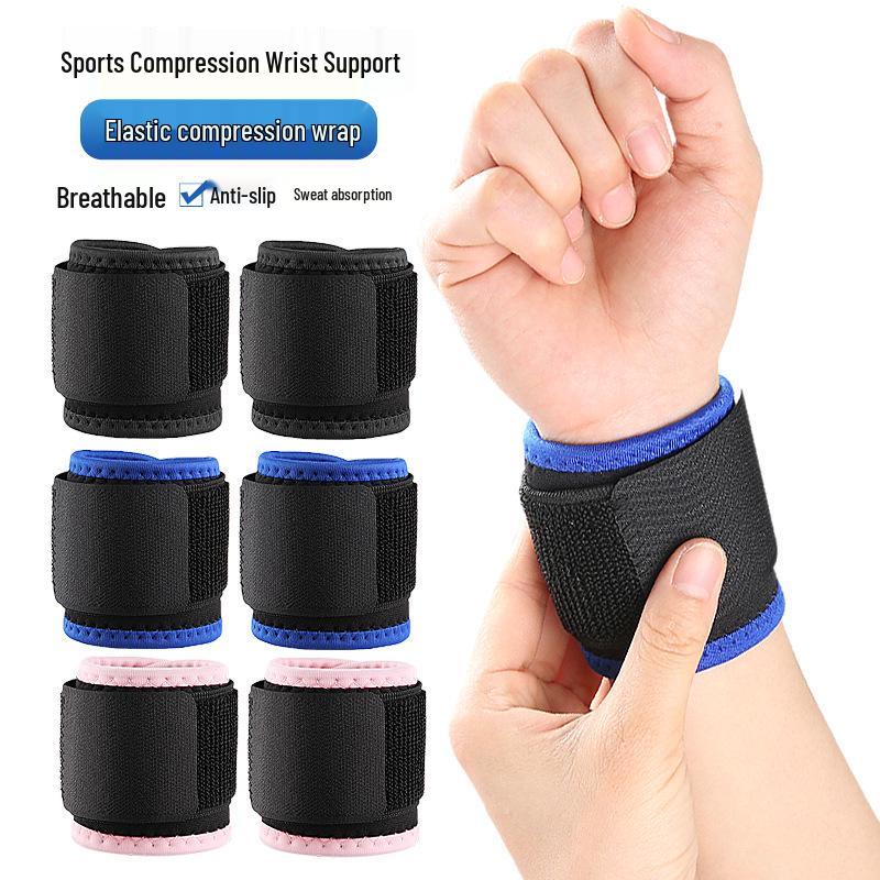 Twisted Wrap Compression Wristband for Sports Support One Size синий