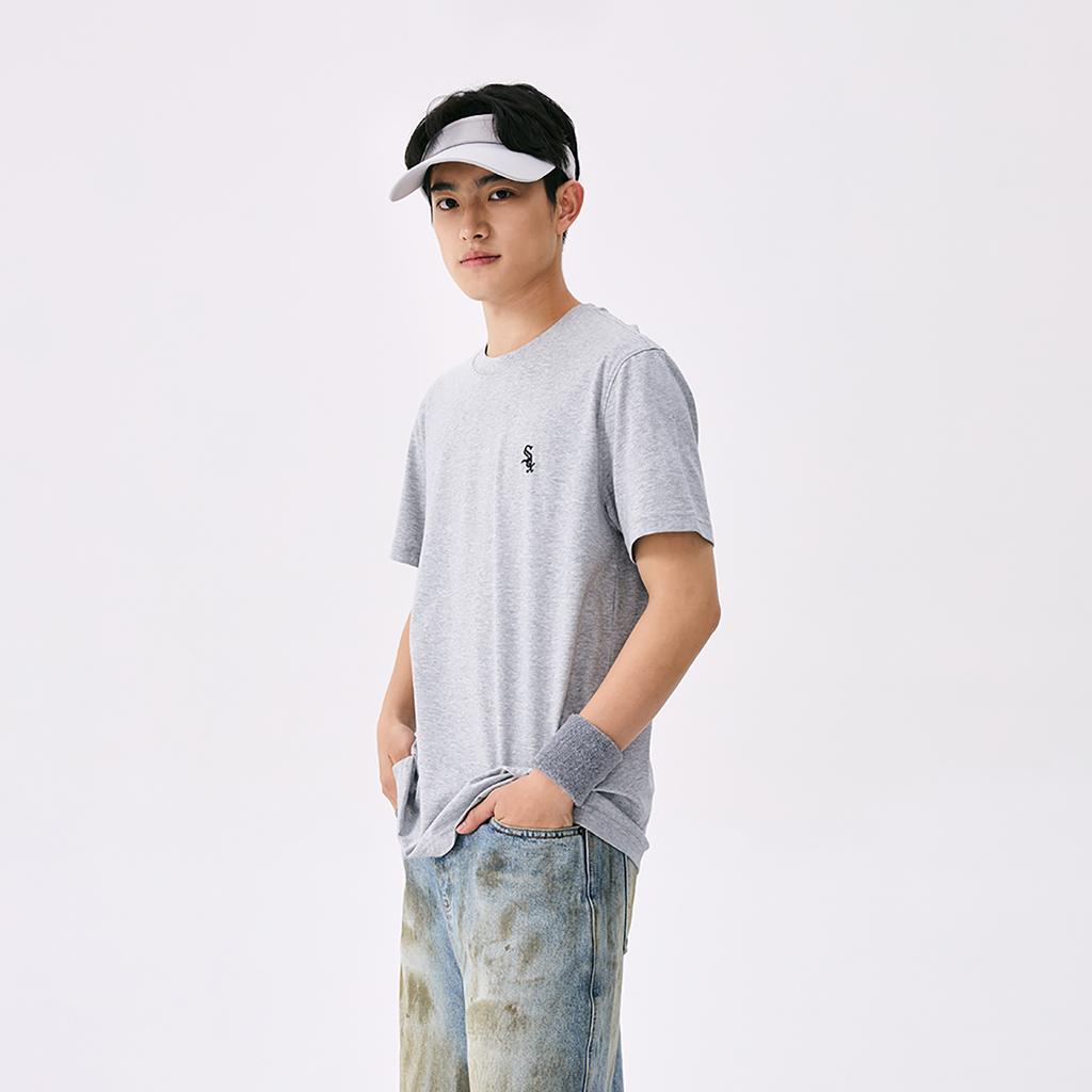 New MLB Basic Collection City Life Chicago White Socks SS25 T Shirt Unisex Light Gray 3ATSB0153-44MGS