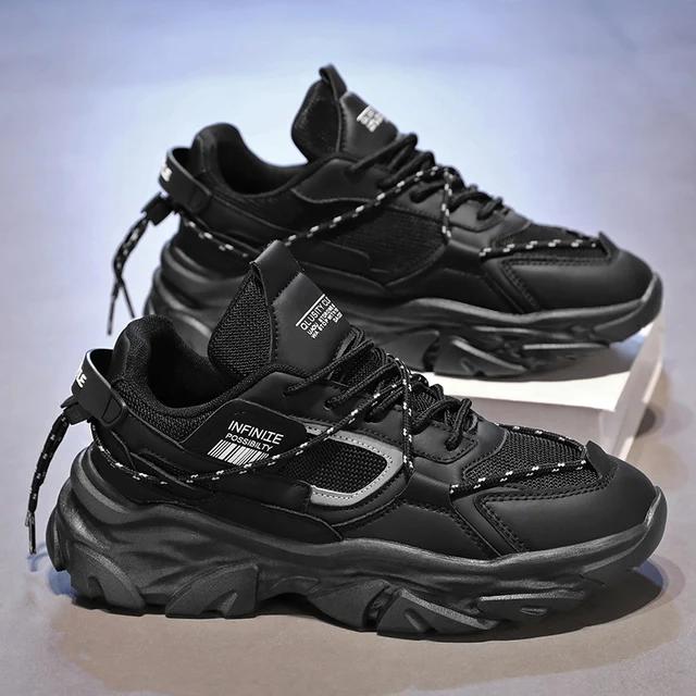 Mens Sneakers Chunky Breathable Low Top Sport Shoes Casual 2024 New Comfortable Walking Running Tennis Shoes for Male