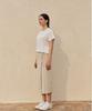 Wave Seoul Terry Long Skirt Beige