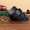 Men's Leather Belt First Layer Pure Cattlehide Leather Pin Buckle Retro Simple Versatile Korean Style Youth Pants Belt