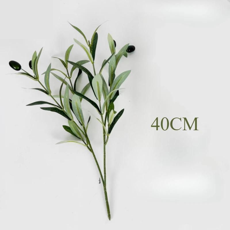 

45СМ Искусственные оливковые ветви листья симуляция зеленые растения фото реквизит отель домашнее украшение свадебная композиция оливковые плоды