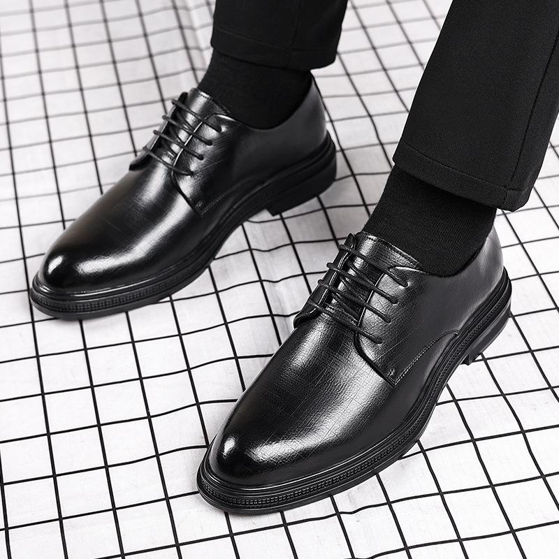 2025 Autumn and Winter New British Style Dress Business Pointed Height Wedding Shoes Groom Suit Shoes