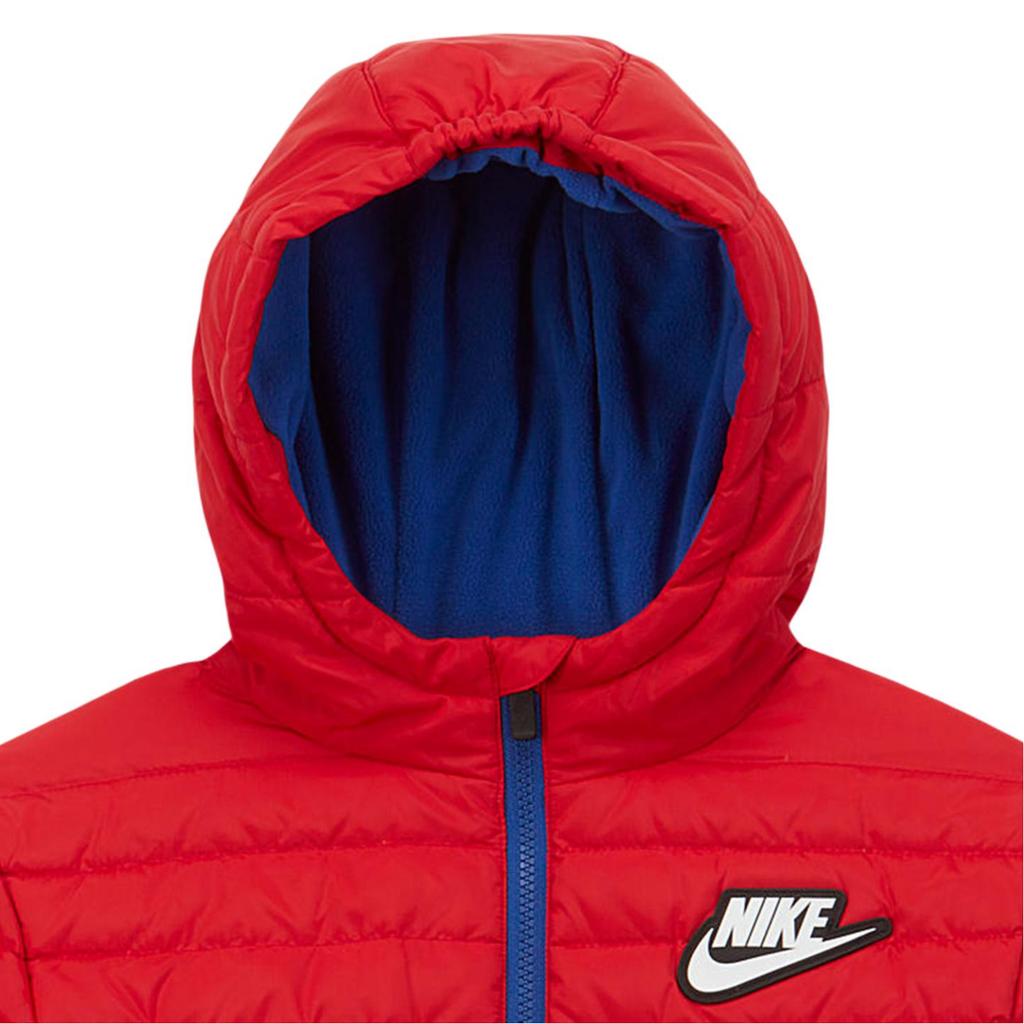 Nike Cotton Short Casual Hooded Windproof Warm Jacket Kids jackets Red Blue DB7004-480