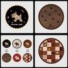 Rubber Cartoon Coaster Set With Absorbent And Antislip Features For Home Use