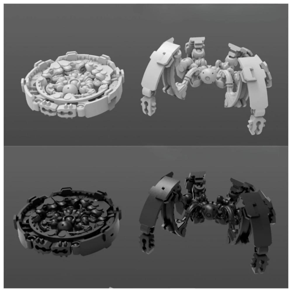 Sheik Mainland Proyecto 3MIN A KAPKAN | Modelo Mecánico Articulado para Construir Robot Tipo Araña Figuras de Acción Coleccionables Juguete Regalos