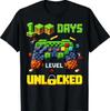100 Tage Level freigeschaltet Pixel Gamer Schulgeschenk für T-Shirt