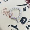 Elegant Beaded Elastic Rope Bracelet - Vintage Chinese Glass Beads for Girls